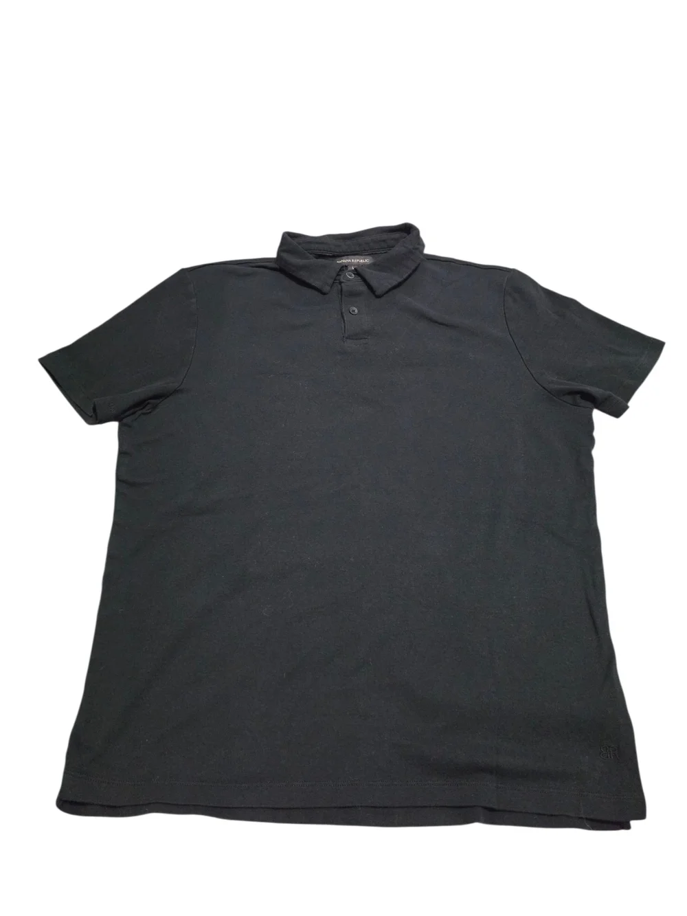 Banana Republic Men's Black Short Sleeve Polo Large 100% Cotton